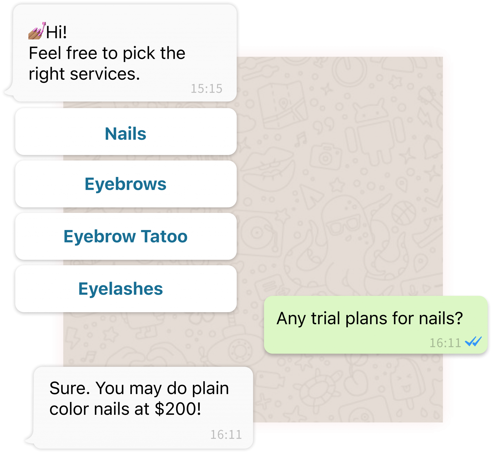 nails whatsapp promotion