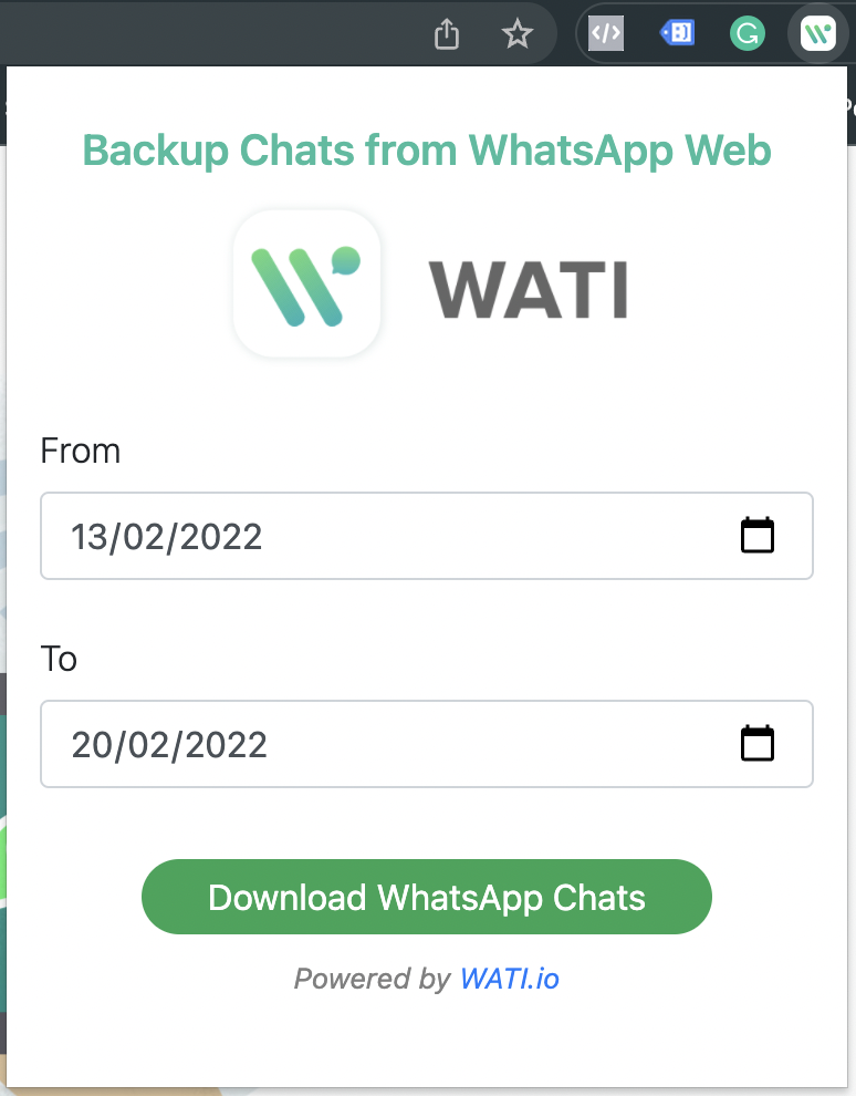 wati api whatsapp backup